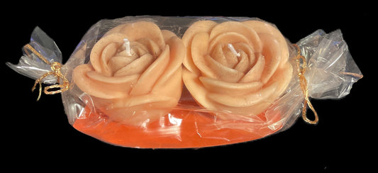 2 Bougie en forme de Rose